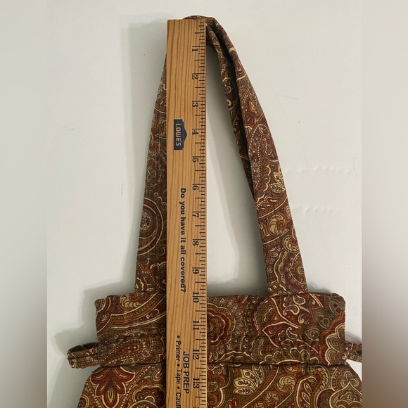 Vintage Drawstring Tapestry Handmade Bucket Shoulder bag Brown Paisley Fall - Picture 3 of 15
